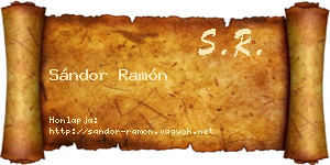 Sándor Ramón névjegykártya