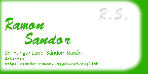 ramon sandor business card