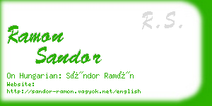 ramon sandor business card
